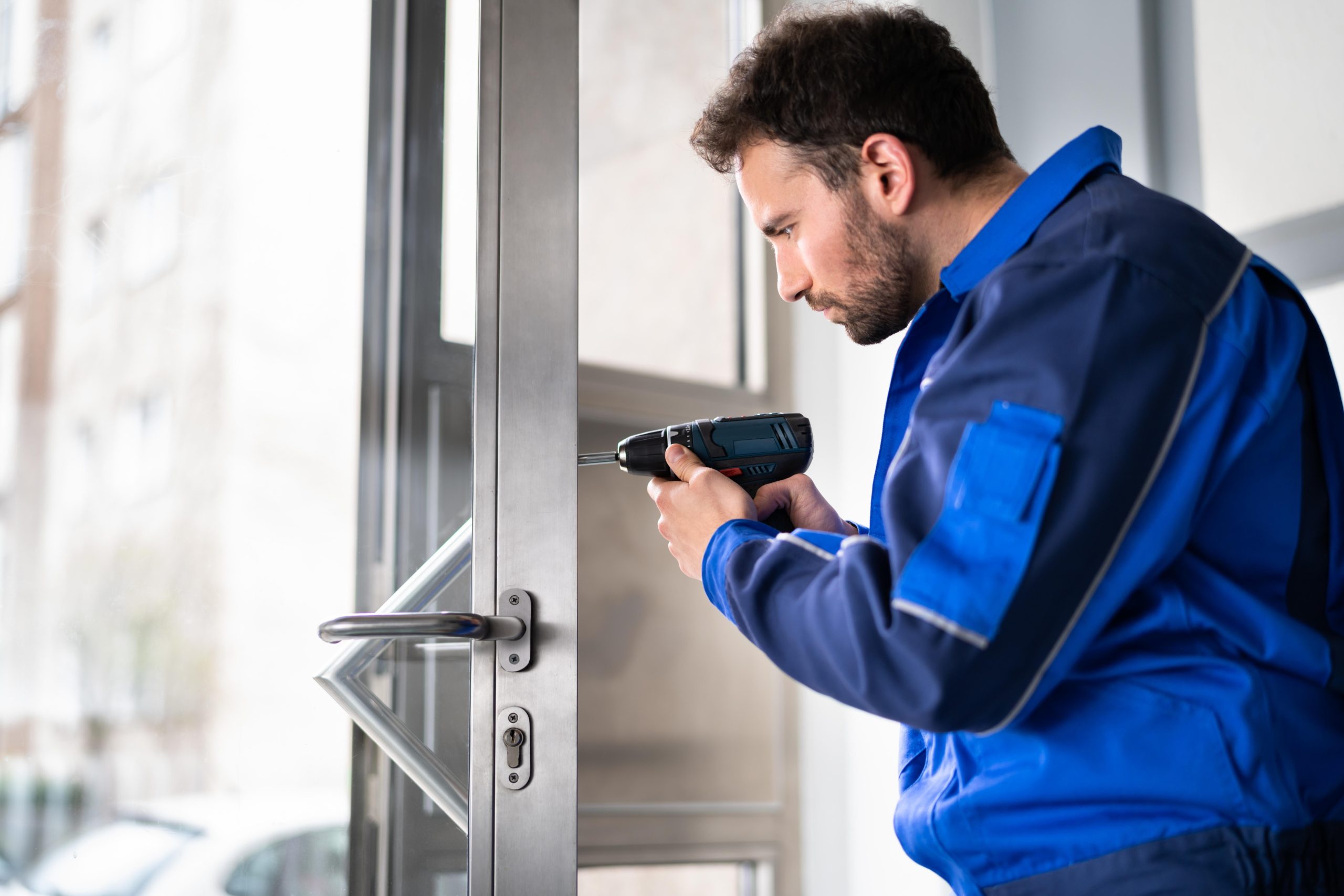 locksmith man repairing scaled